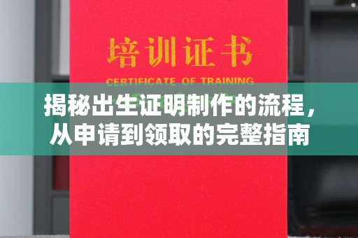 腾冲揭秘出生证明制作的流程，从申请到领取的完整指南
